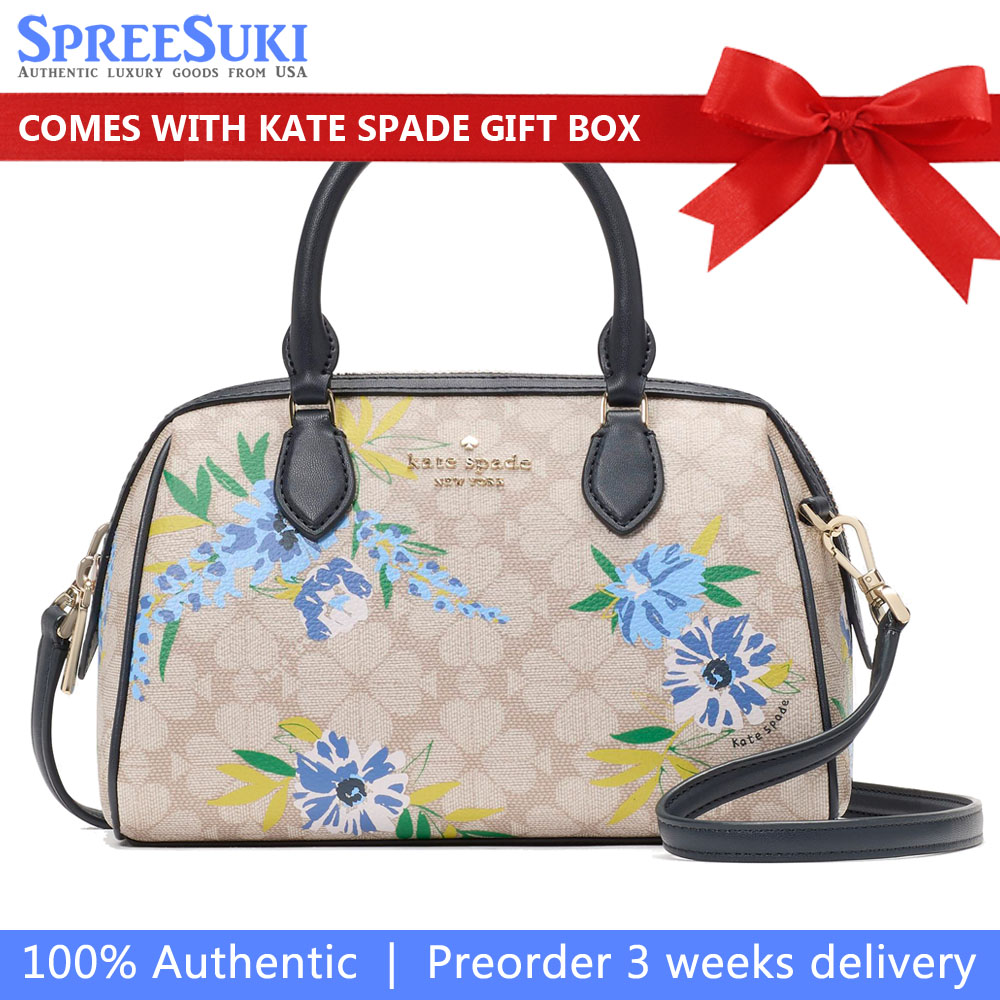 Kate Spade Spade Flower Floral Small Dolly Duffle Blazer Blue Multi # KL004