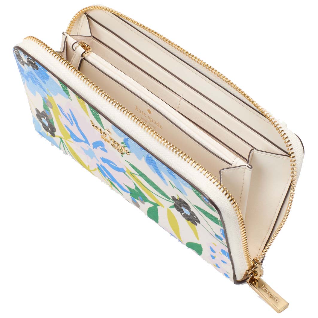 Kate Spade Madison Floral Large Continental Wallet Cream Multi # KK941
