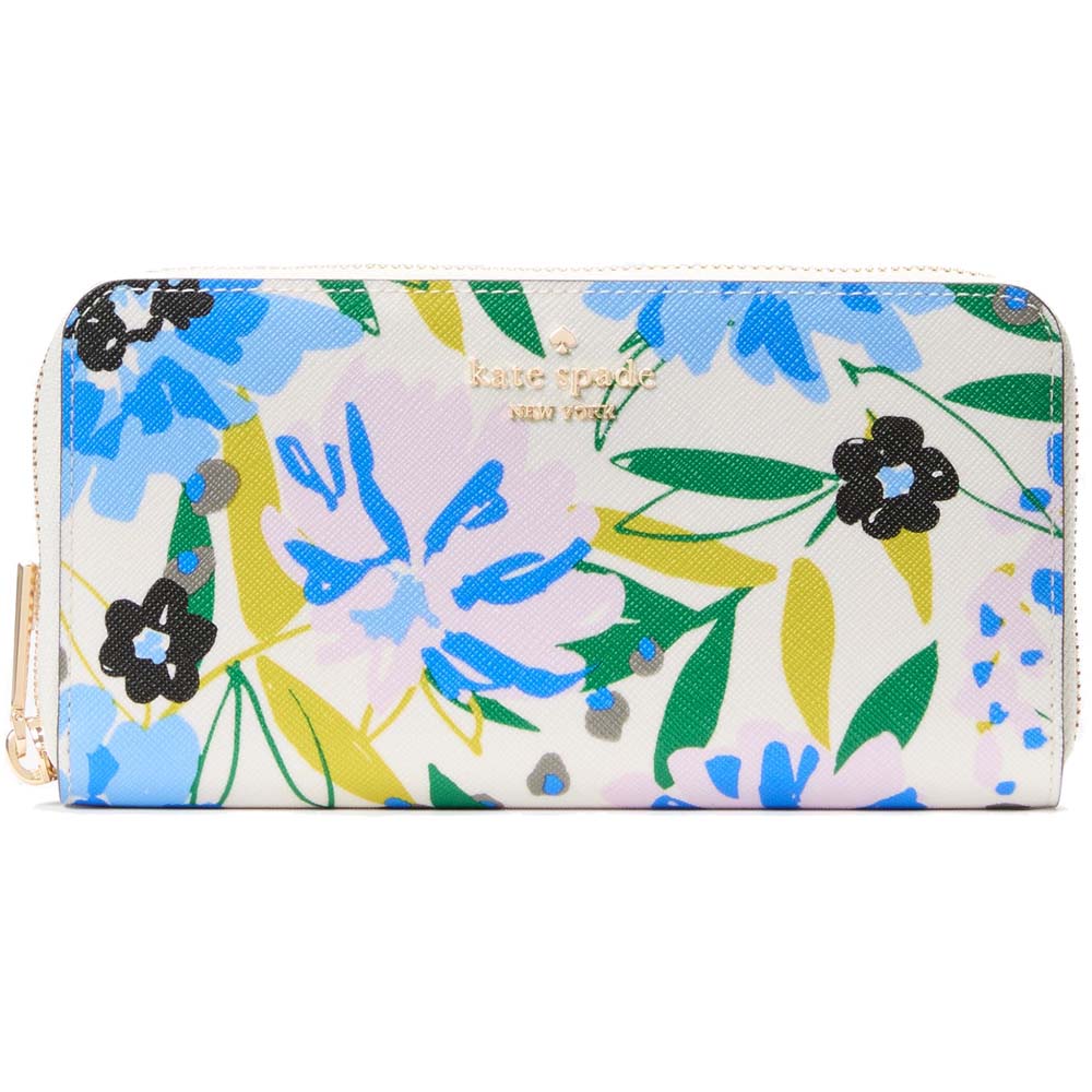 Kate Spade Madison Floral Large Continental Wallet Cream Multi # KK941