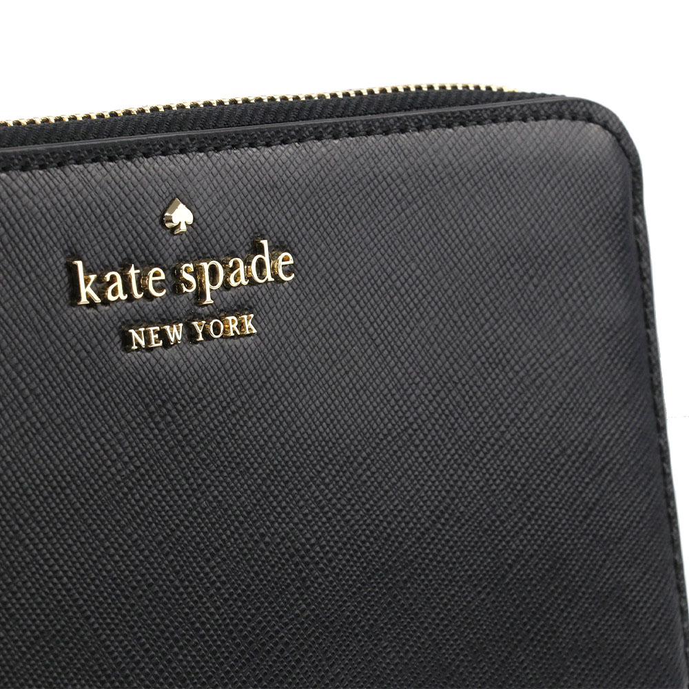 Kate Spade Long Wallet Continental Zip Wallet Madison Saffiano Leather Black # KC578