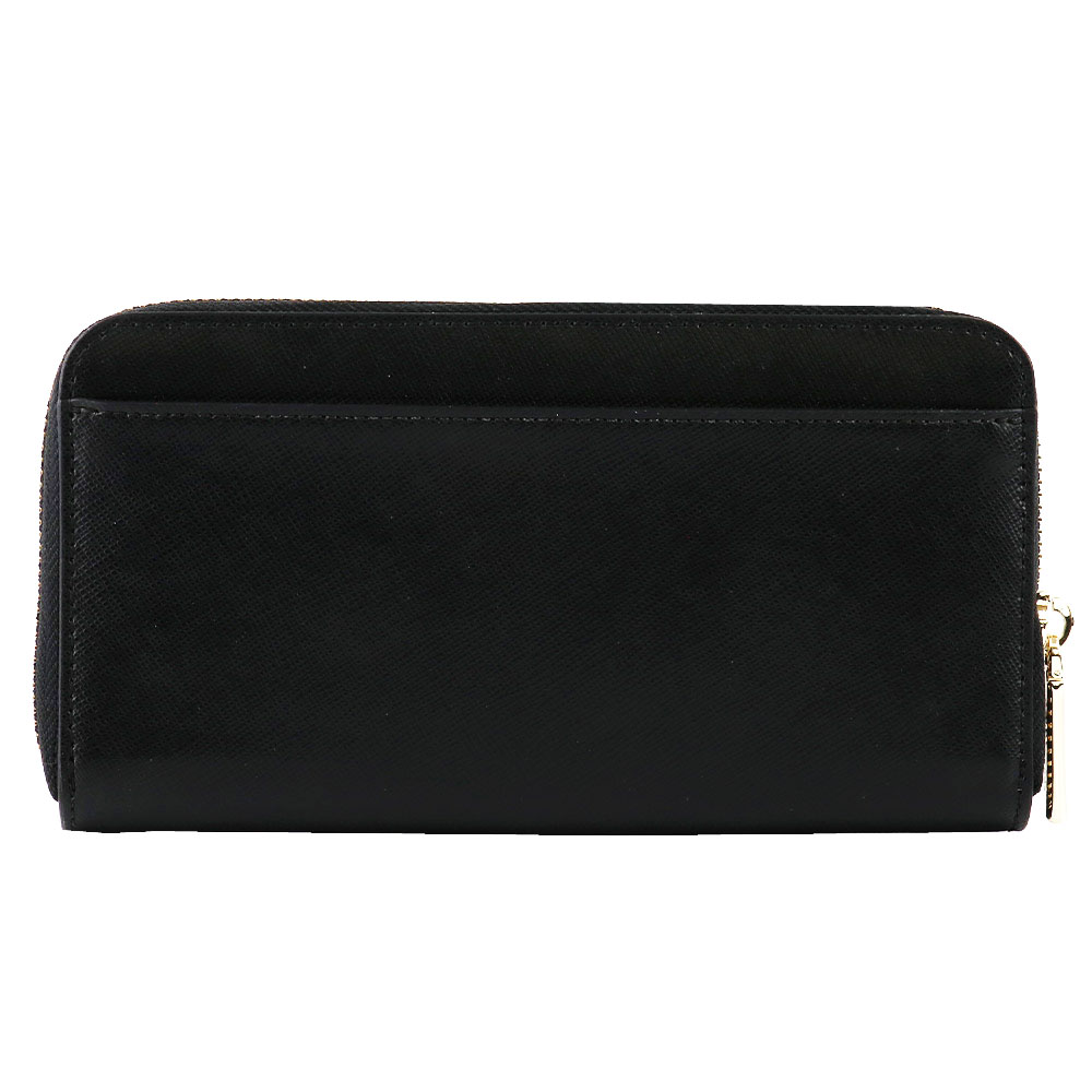 Kate Spade Long Wallet Continental Zip Wallet Madison Saffiano Leather Black # KC578
