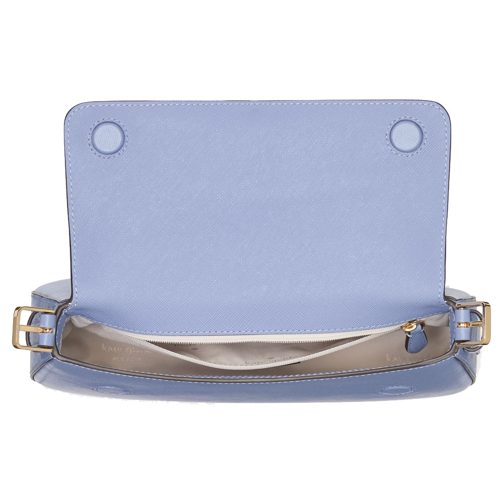 Kate Spade Madison Saffiano Leather Small Flap Shoulder Bag Frosted Blueberry # KK952
