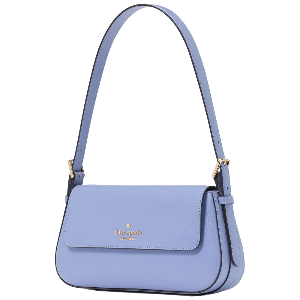 Kate Spade Madison Saffiano Leather Small Flap Shoulder Bag Frosted Blueberry # KK952