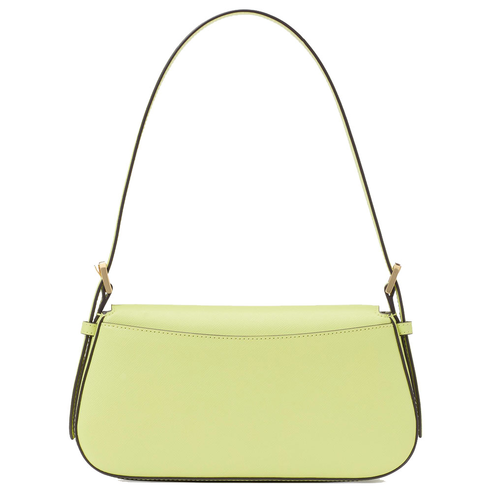 Kate Spade Madison Saffiano Leather Small Flap Shoulder Bag Lime Slushy # KK952