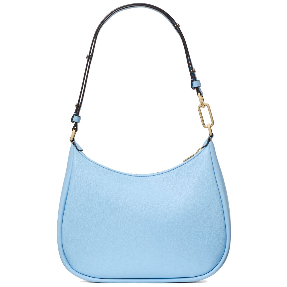 Kate Spade Kayla Woven Leather Large Shoulder Bag Montauk Blue # KL027