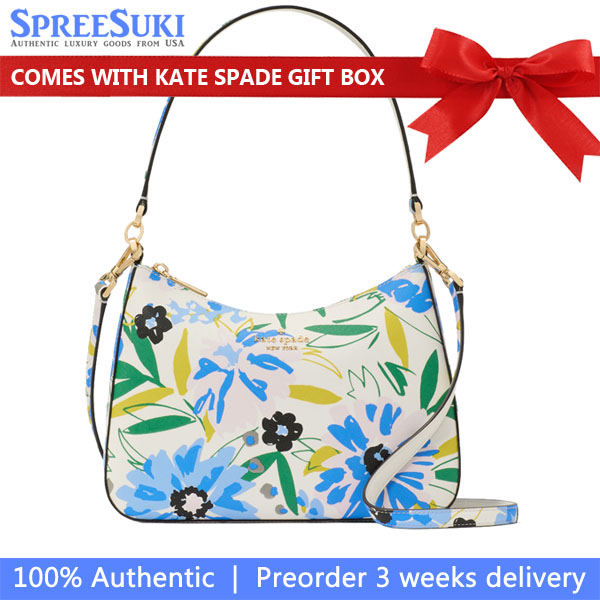 Kate Spade Madison Floral Convertible Shoulder Bag Cream Multi # KL568
