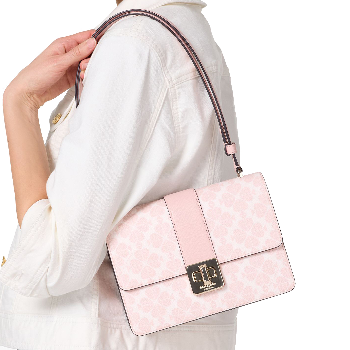 Kate Spade Spade Flower Small Flap Shoulder Bag Rose Smoke Multi # KK999