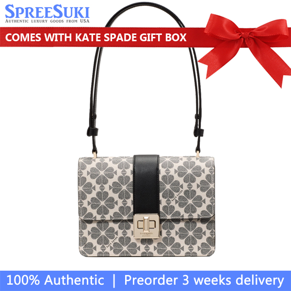 Kate Spade Spade Flower Small Flap Shoulder Bag Black Multi # KK999