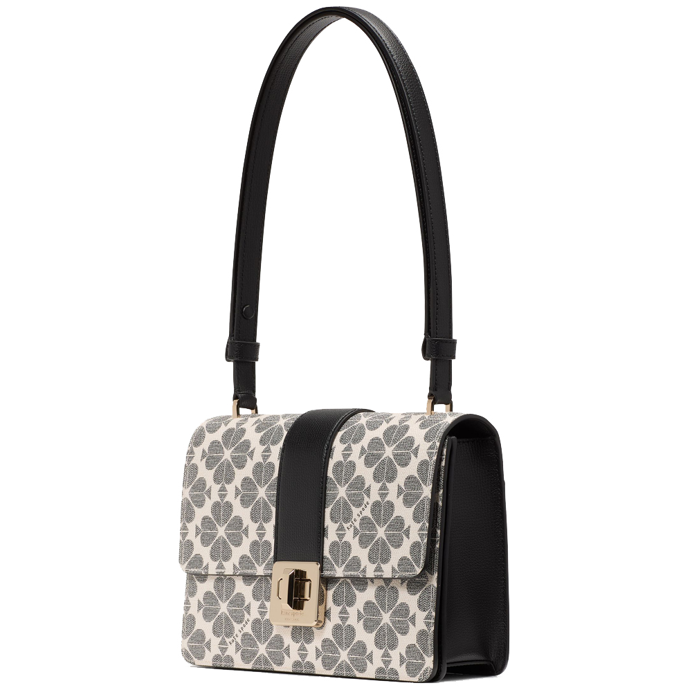 Kate Spade Spade Flower Small Flap Shoulder Bag Black Multi # KK999