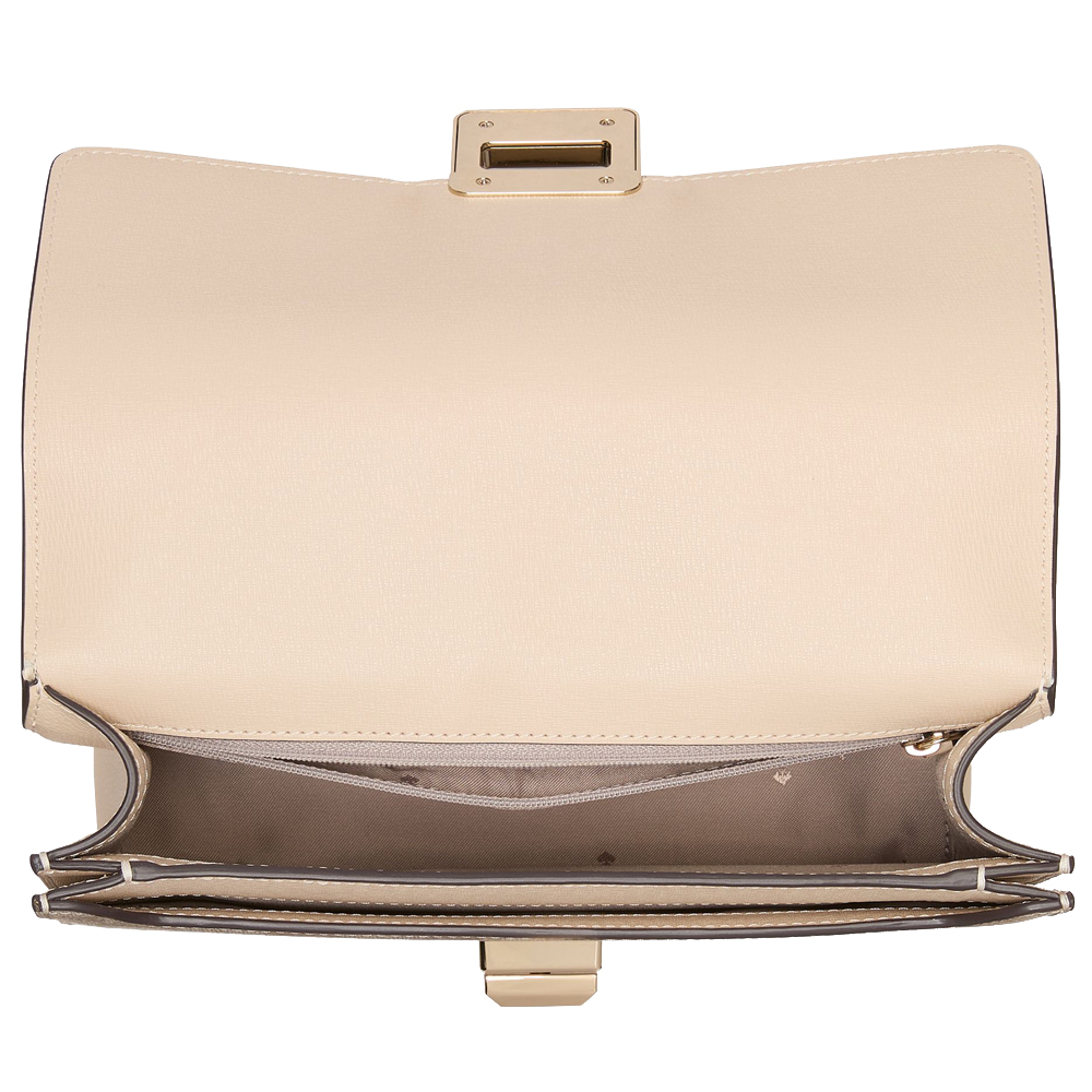 Kate Spade Spade Flower Small Flap Shoulder Bag Dark Beige Multi # KK999