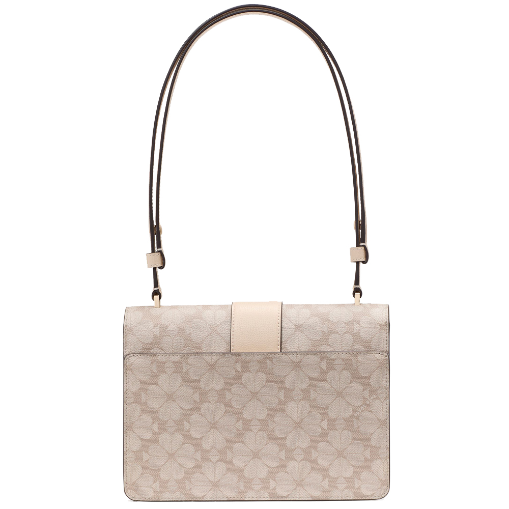 Kate Spade Spade Flower Small Flap Shoulder Bag Dark Beige Multi # KK999