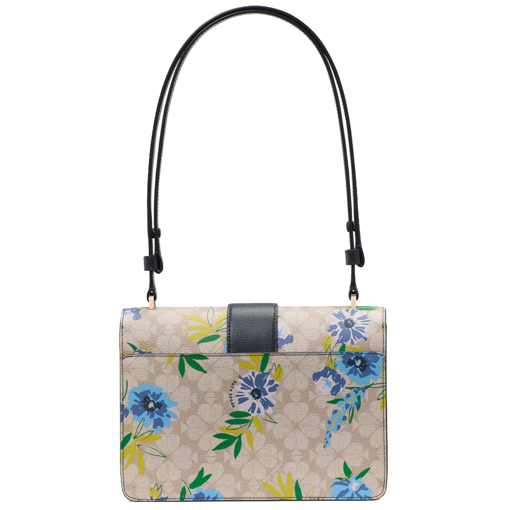 Kate Spade Spade Flower Floral Small Flap Shoulder Bag Blazer Blue Multi # KL000