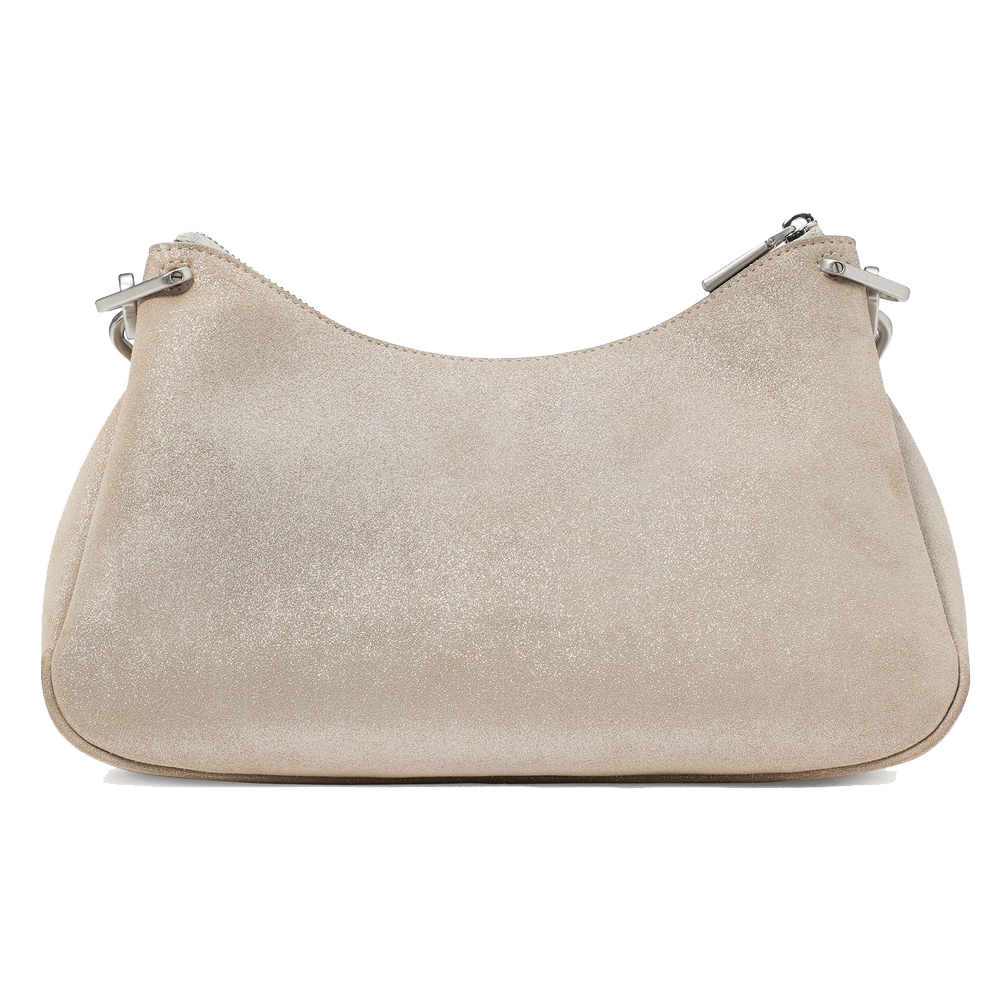 Kate Spade Grace Glitter Suede Chain Shoulder Bag Silver # KI417