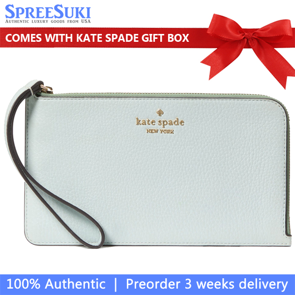 Kate Spade Lucy Medium L-Zip Wristlet Hazy Morning Multi # KK274