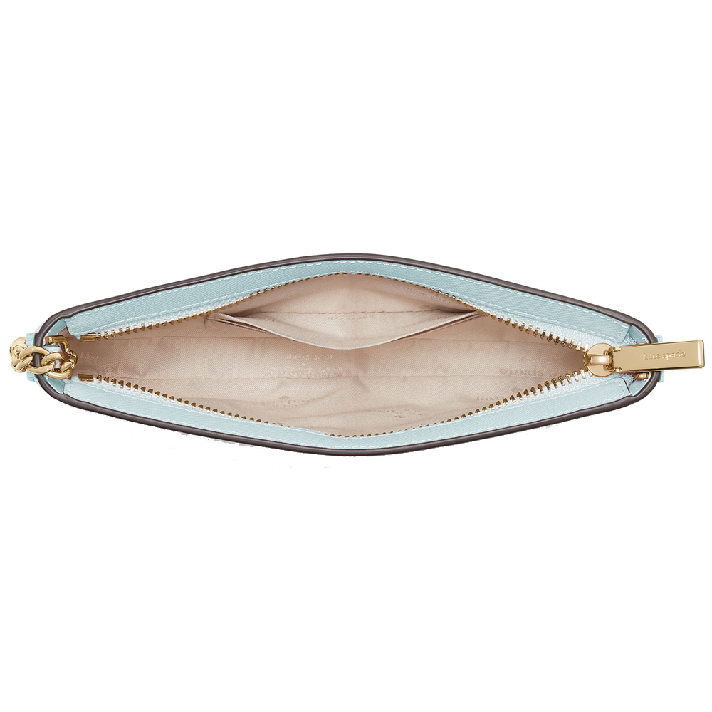 Kate Spade Madison Saffiano Leather Pochette Pouch Blue Glow # KF396
