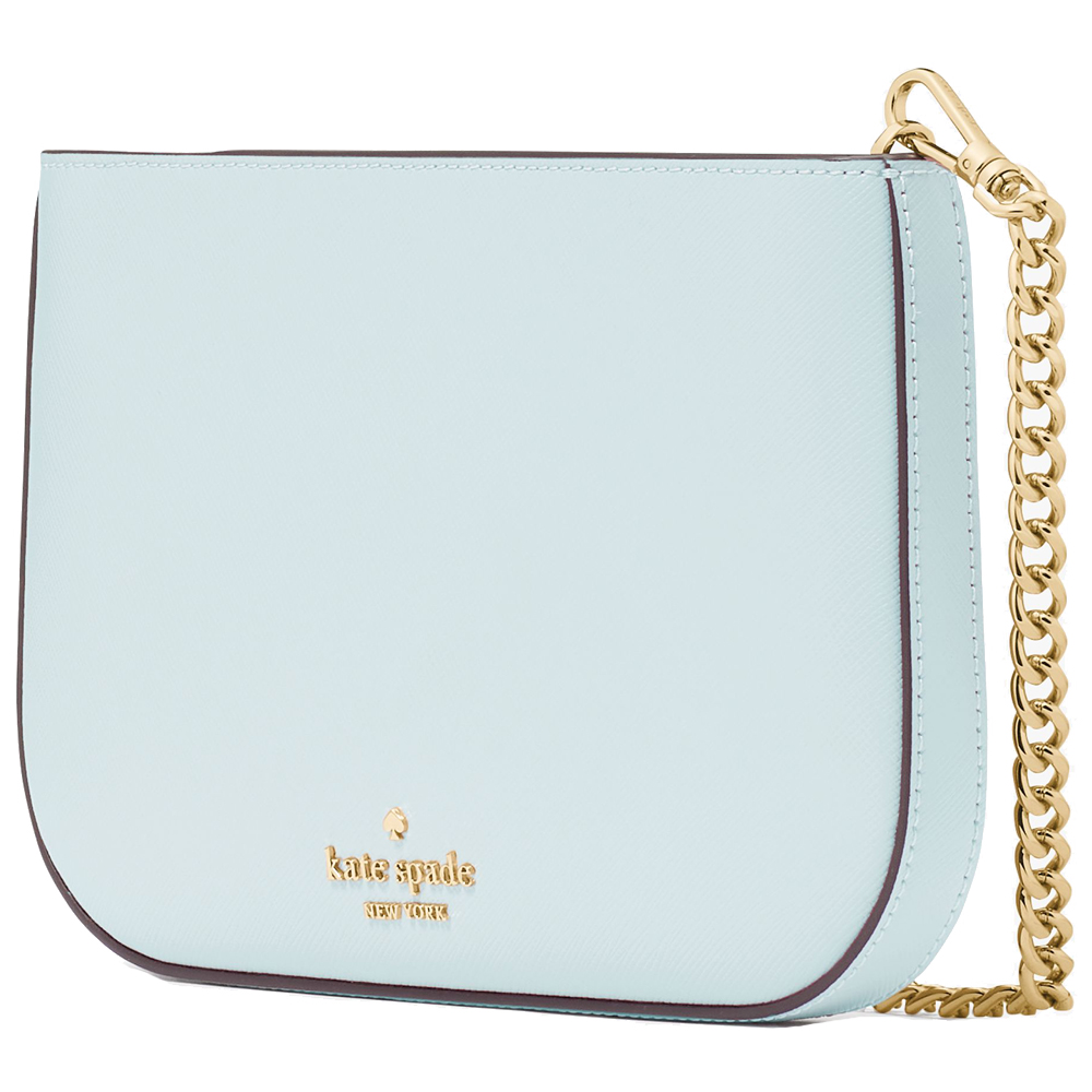 Kate Spade Madison Saffiano Leather Pochette Pouch Blue Glow # KF396