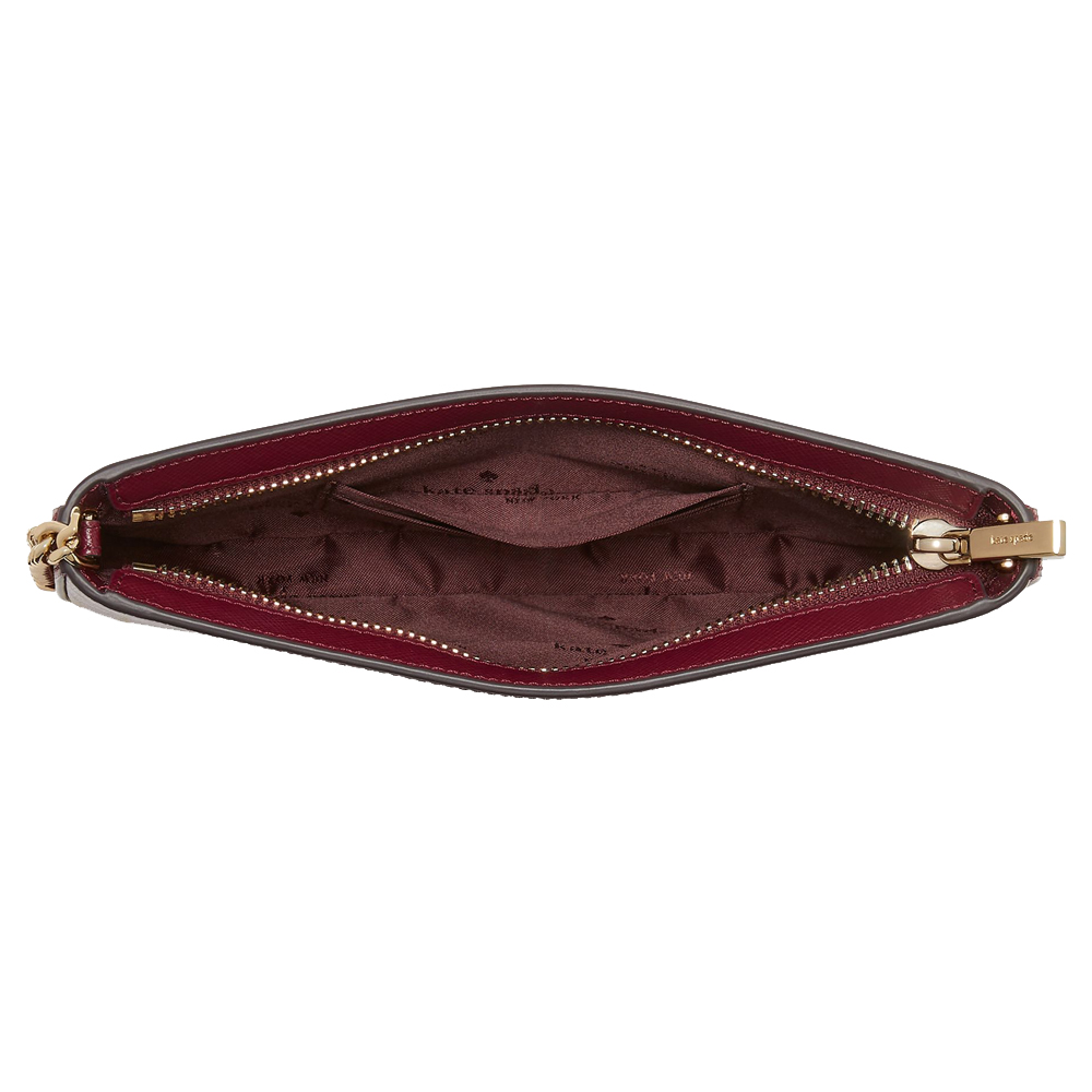 Kate Spade Madison Saffiano Leather Pochette Pouch Blackberry Preserves # KF396