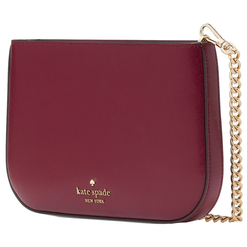 Kate Spade Madison Saffiano Leather Pochette Pouch Blackberry Preserves # KF396