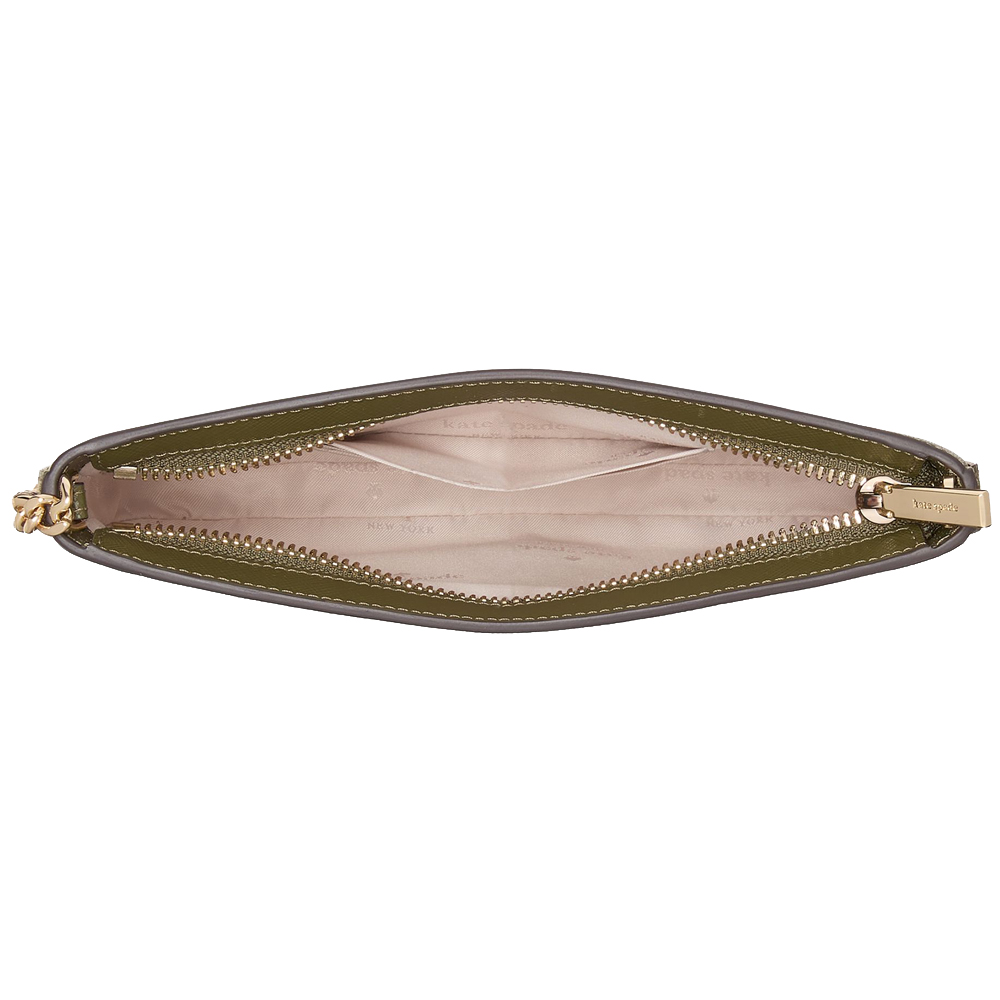Kate Spade Madison Saffiano Leather Pochette Pouch Seaweed # KF396