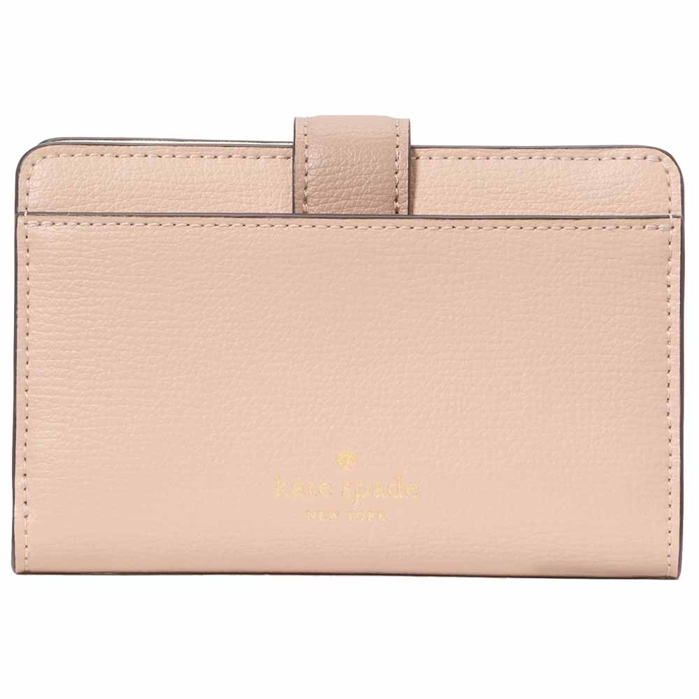 Kate Spade Phoebe Turnlock Medium Wallet Toasted Hazelnut Multi # KK246