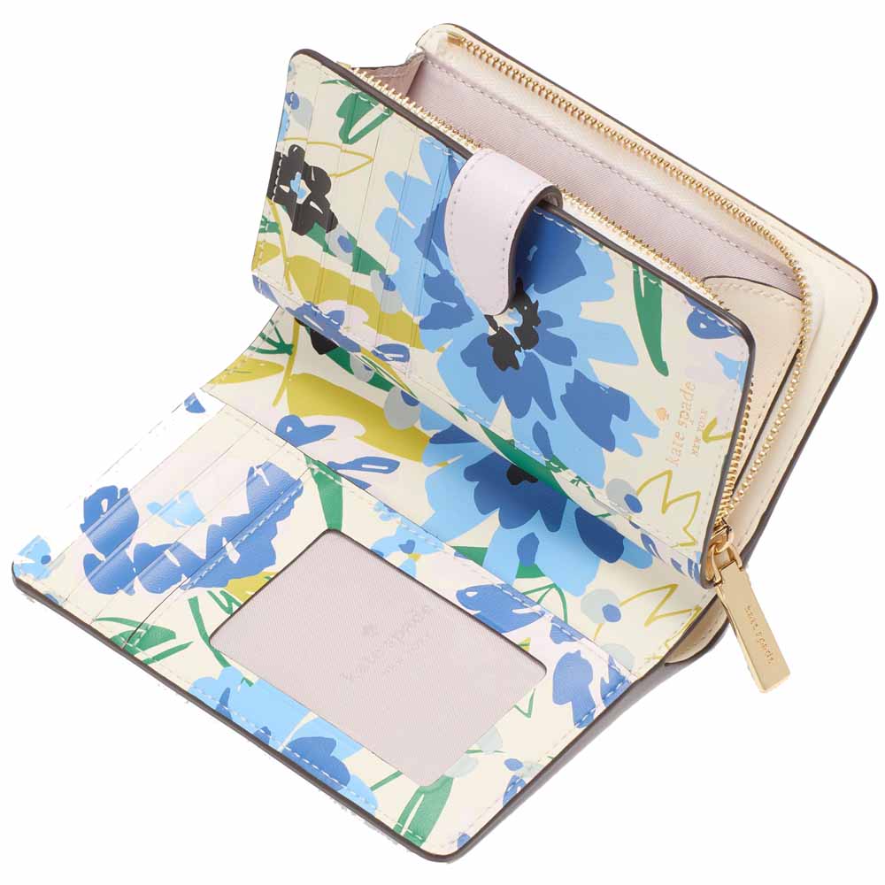 Kate Spade Madison Interior Printed Medium Bifold Wallet Pale Amethyst # KK950