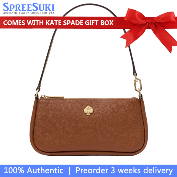 Kate Spade Kayla Convertible Wristlet Warm Gingerbread # KK057