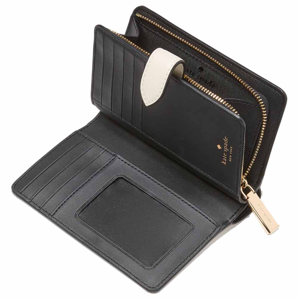 Kate Spade Madison Puffy Heart Medium Bifold Wallet Meringue Multi # KK182