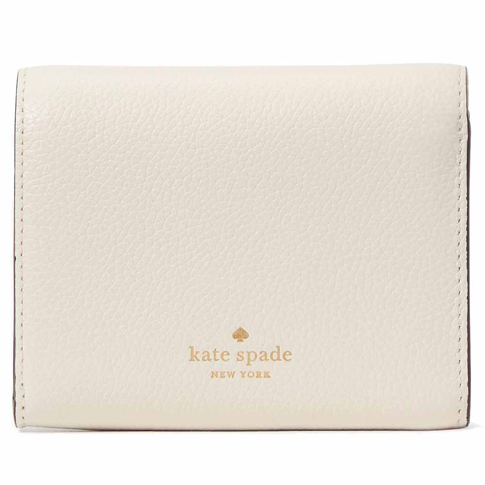 Kate Spade Small Wallet Kayla Pebble Leather Small Lzip Meringue # KK056