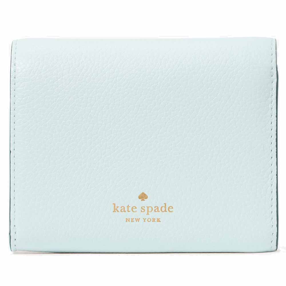 Kate Spade Small Wallet Kayla Pebble Leather Small Lzip Hazy Morning # KK056