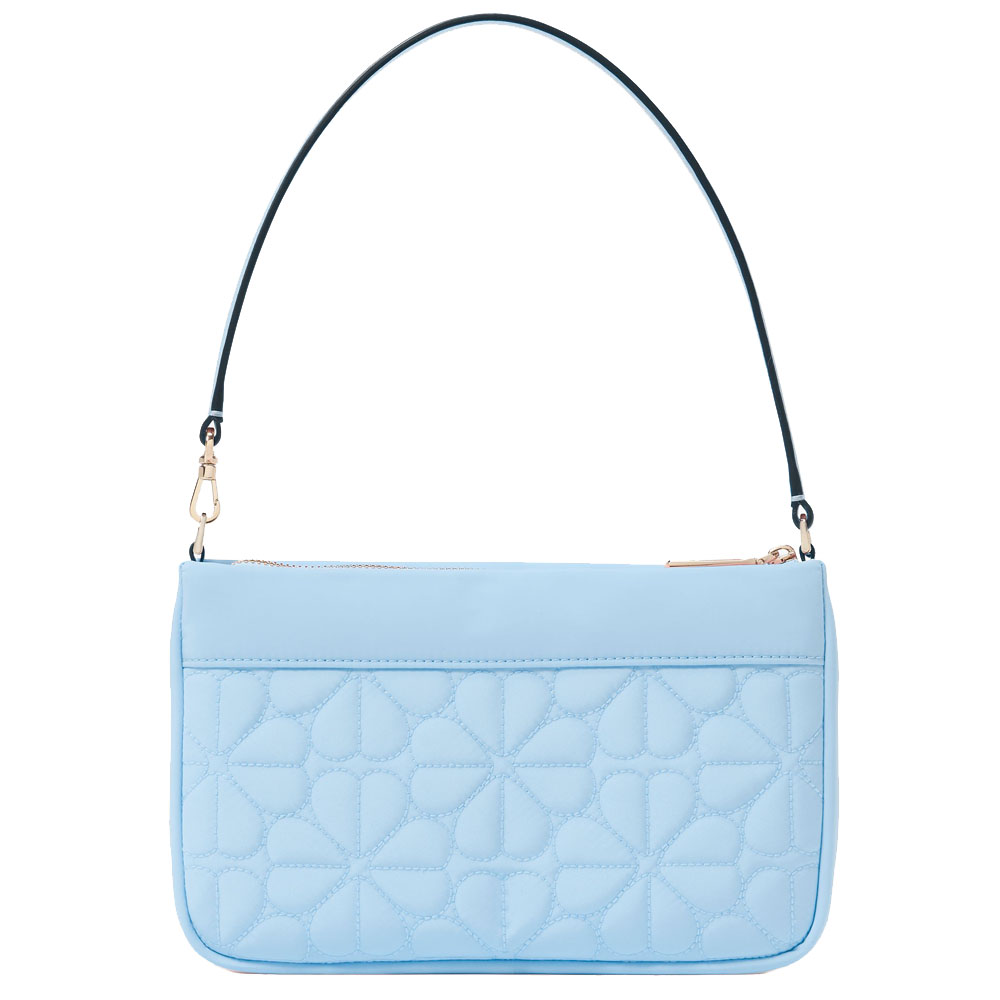 Kate Spade Spade Flower Quilted Fabric Convertible Wristlet Montauk Blue # KK255