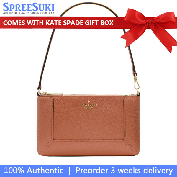 Kate Spade Lena Convertible Wristlet Warm Gingerbread # KH785
