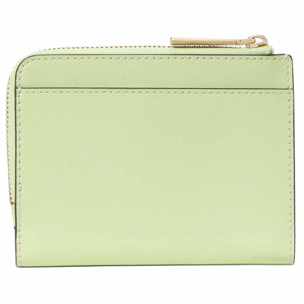 Kate Spade Small Wallet Madison Saffiano Leather Small Lzip Wallet Matcha Latte # KH615