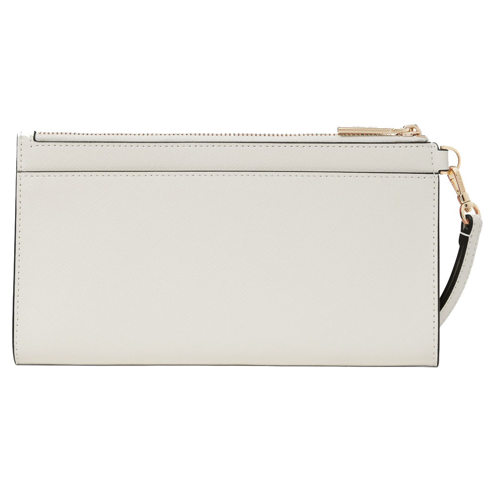 Kate Spade Madison Double Zip Saffiano Wristlet Meringue # KC588
