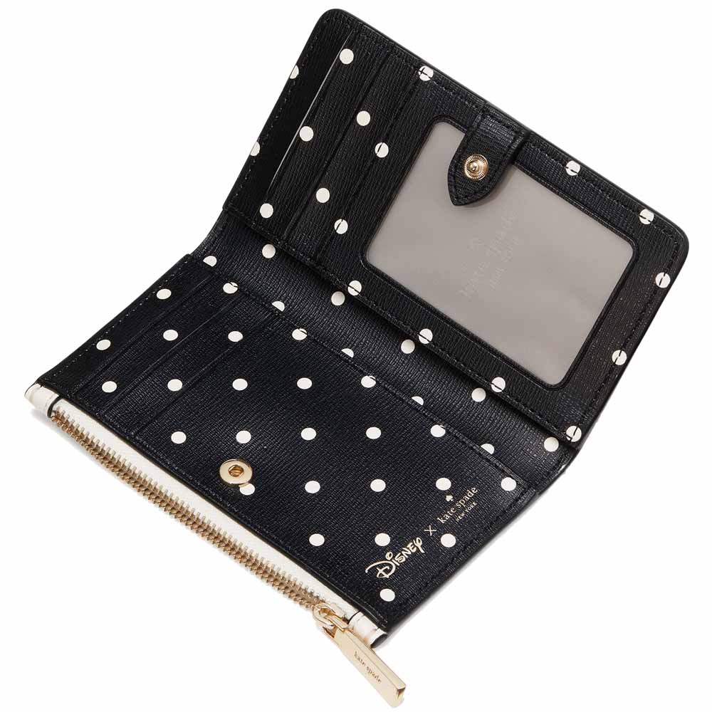 Kate Spade Disney X Kate Spade New York Minnie Small Slim Bifold Wallet Parchment Multi # KG660