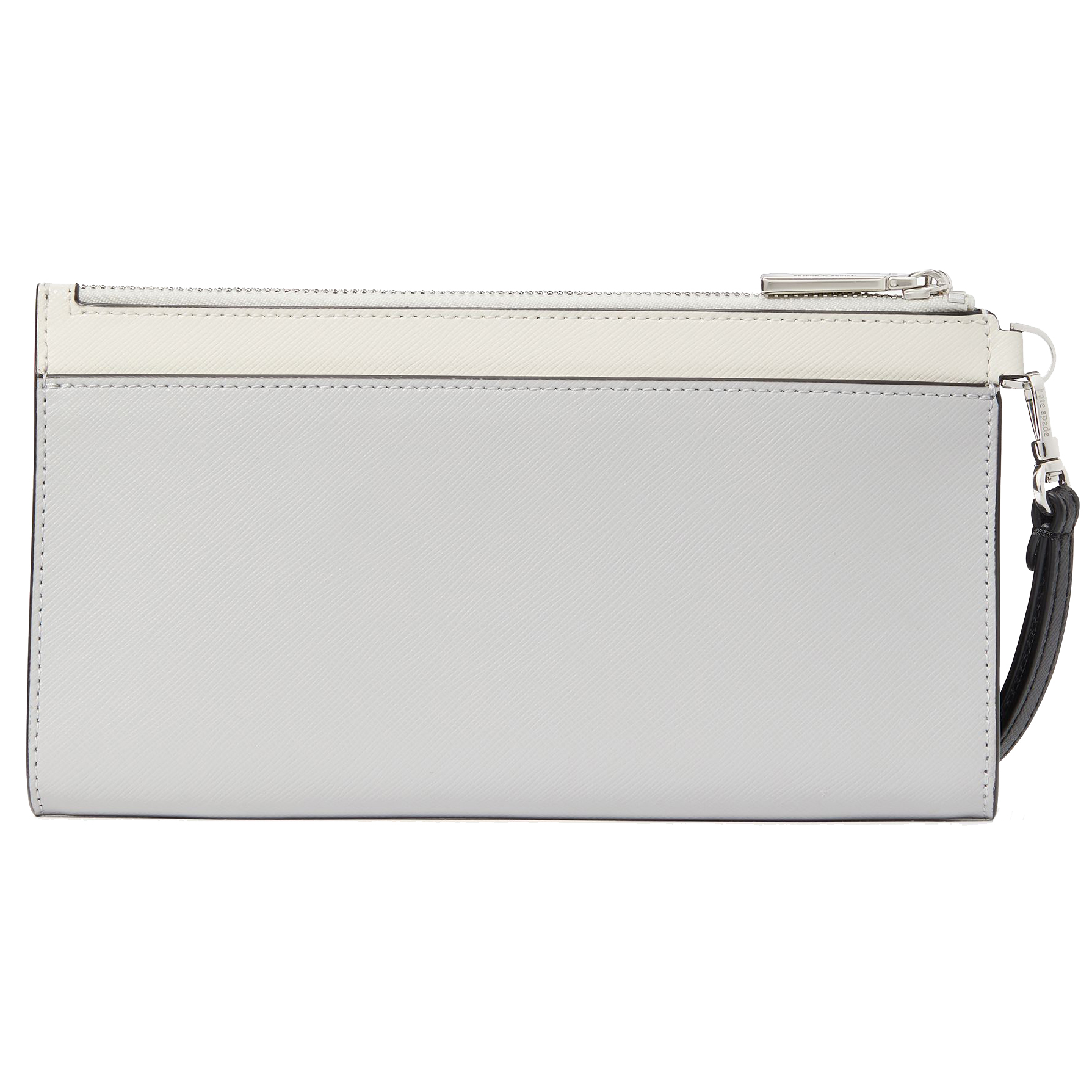 Kate Spade Madison Double Zip Wristlet Platinum Grey Multi # KC507