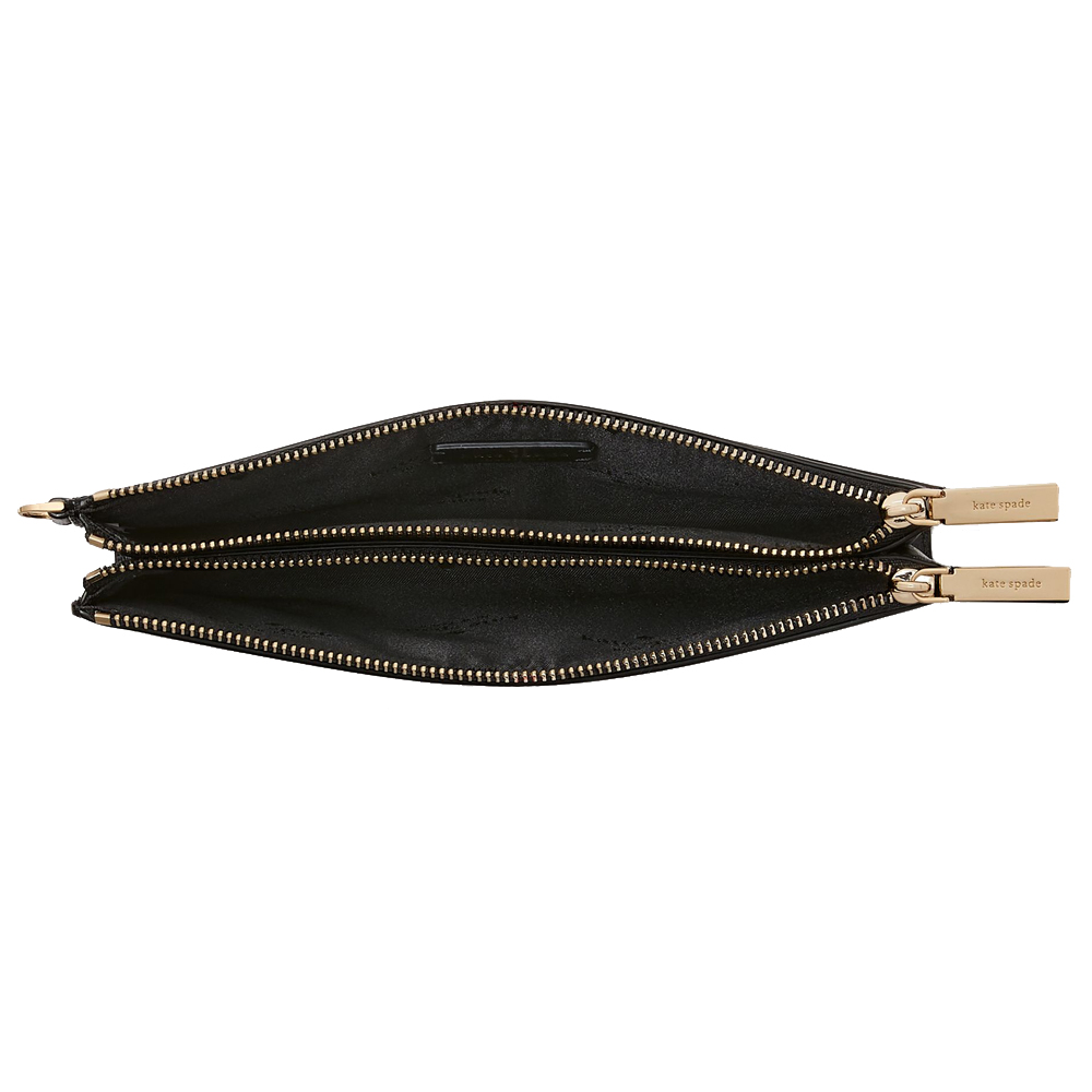 Kate Spade Madison Double Zip Wristlet Toasted Hazelnut Multi # KC507
