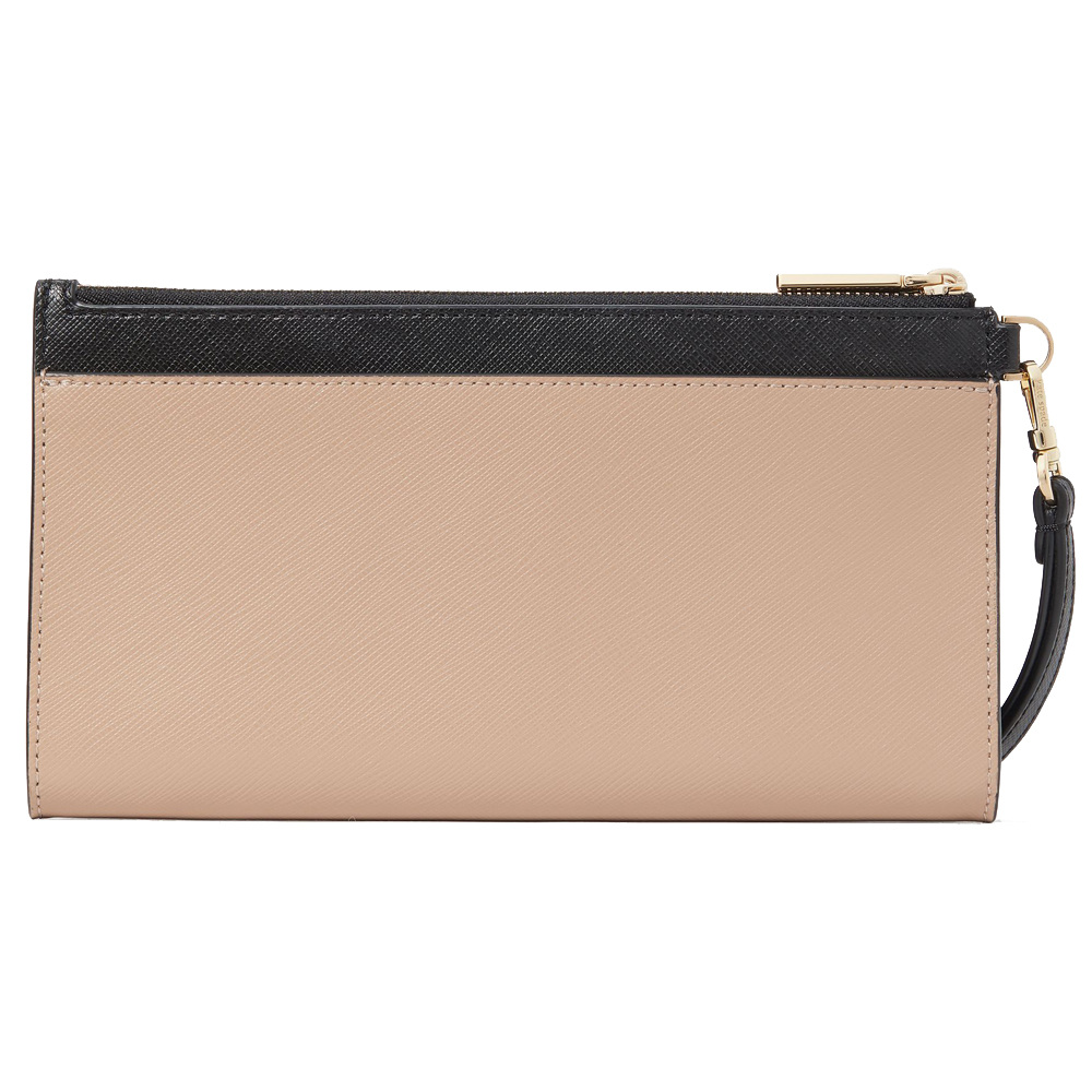 Kate Spade Madison Double Zip Wristlet Toasted Hazelnut Multi # KC507