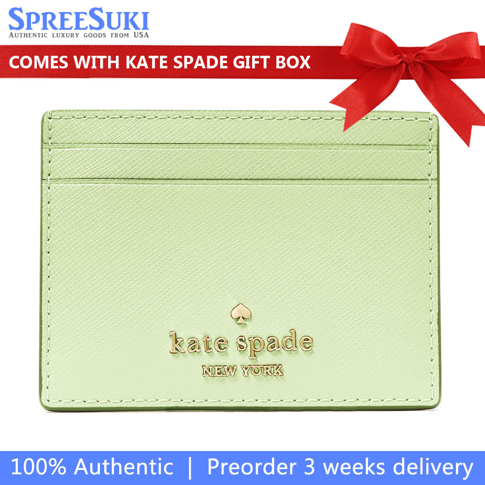 Kate Spade Madison Saffiano Leather Small Card Holder Matcha Latte # KI368