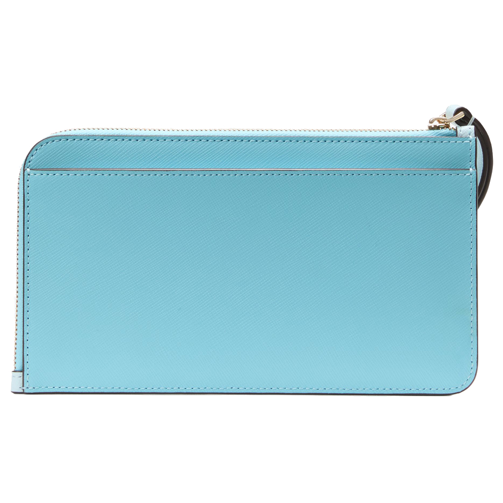 Kate Spade Lucy Bicolor Medium L Zip Wristlet Crisp Sky Multi # KH765