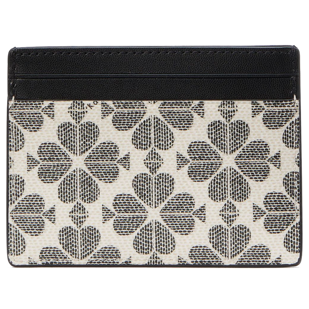 Kate Spade Spade Flower Small Slim Card Holder Black Multi # KI371