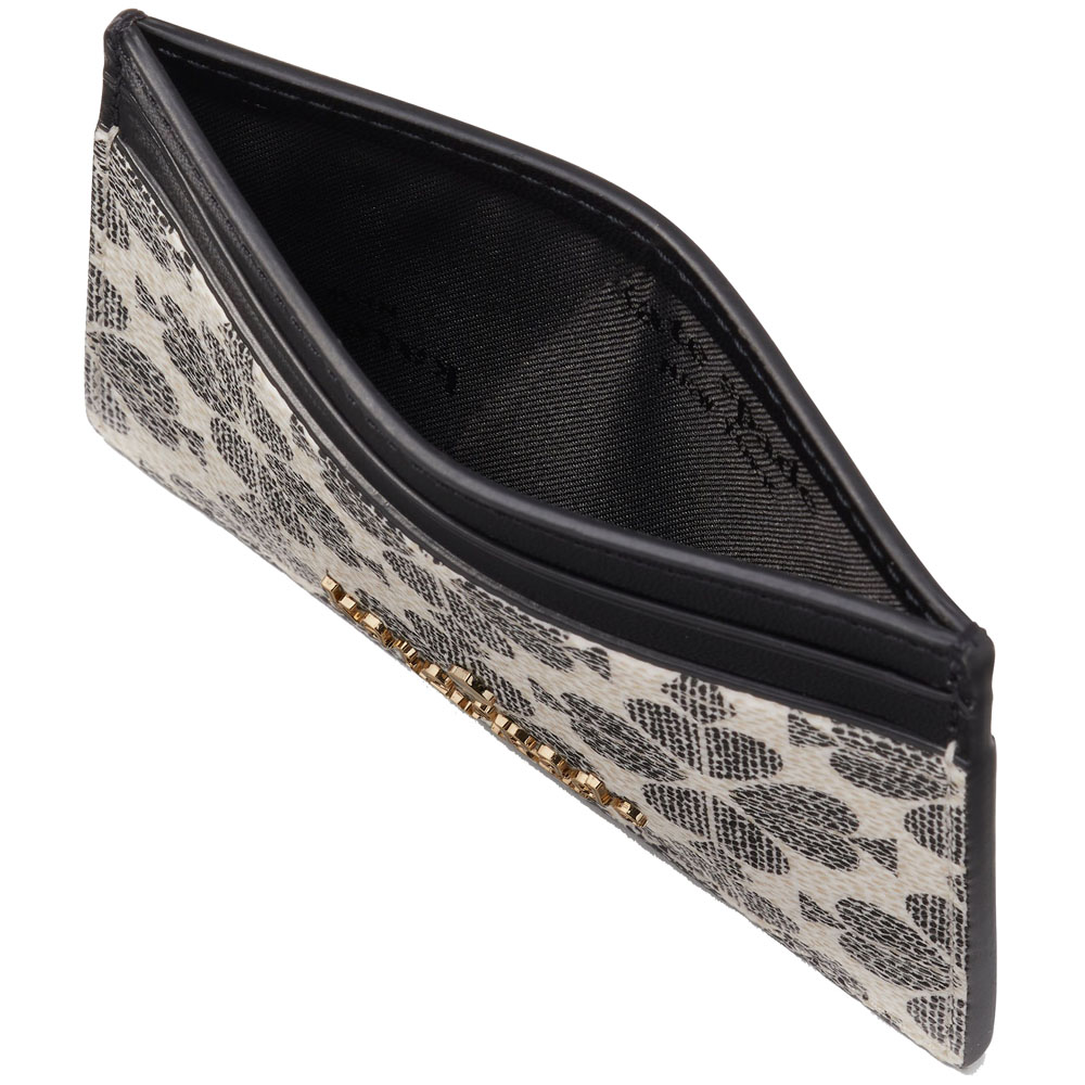 Kate Spade Spade Flower Small Slim Card Holder Black Multi # KI371