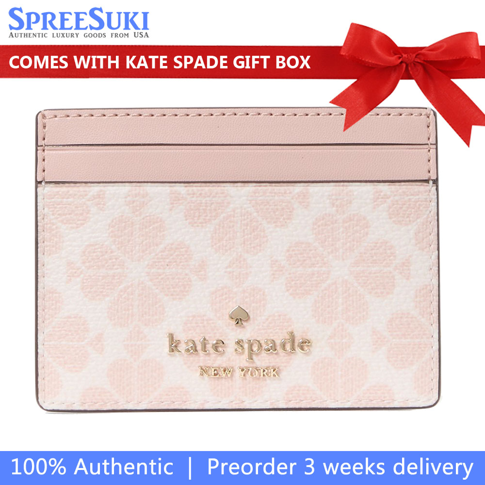 Kate Spade Spade Flower Small Slim Card Holder Rose Smoke Multi # KI371
