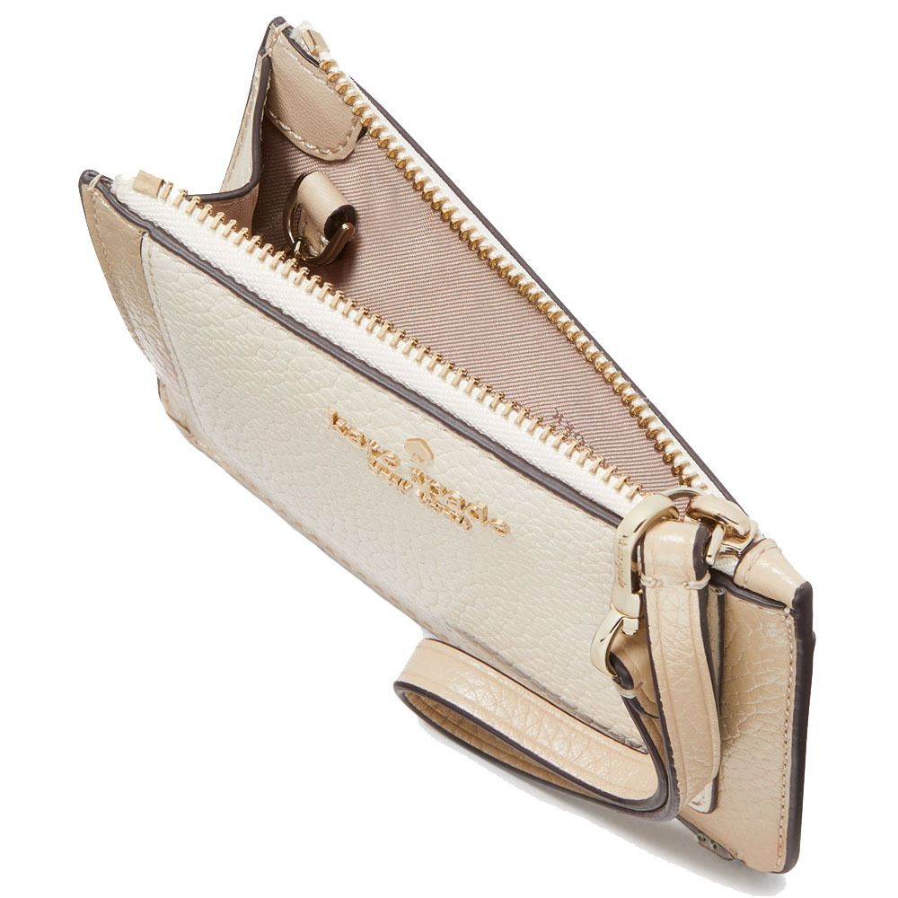 Kate Spade Lena Colorblock Small Card Holder Wristlet Light Sand Multi # KH790