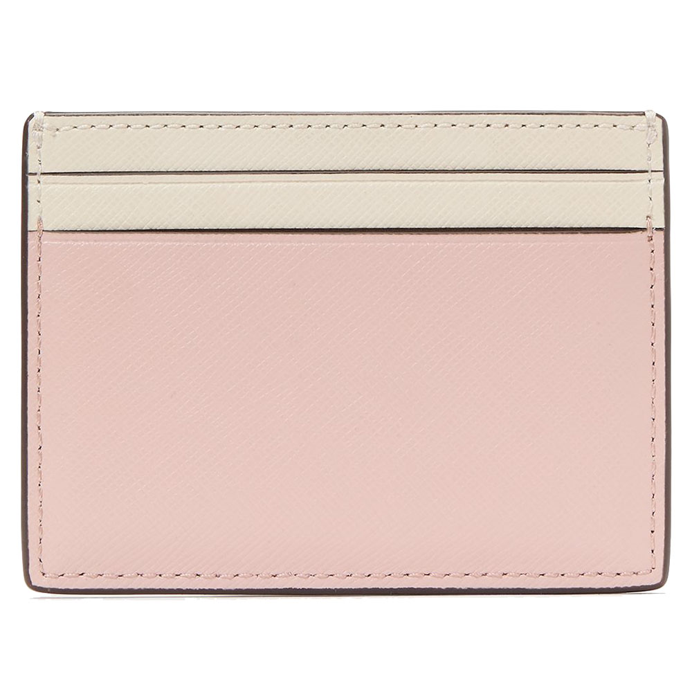 Kate Spade Madison Colorblock Saffiano Small Slim Card Holder Rose Smoke Multi # KI369