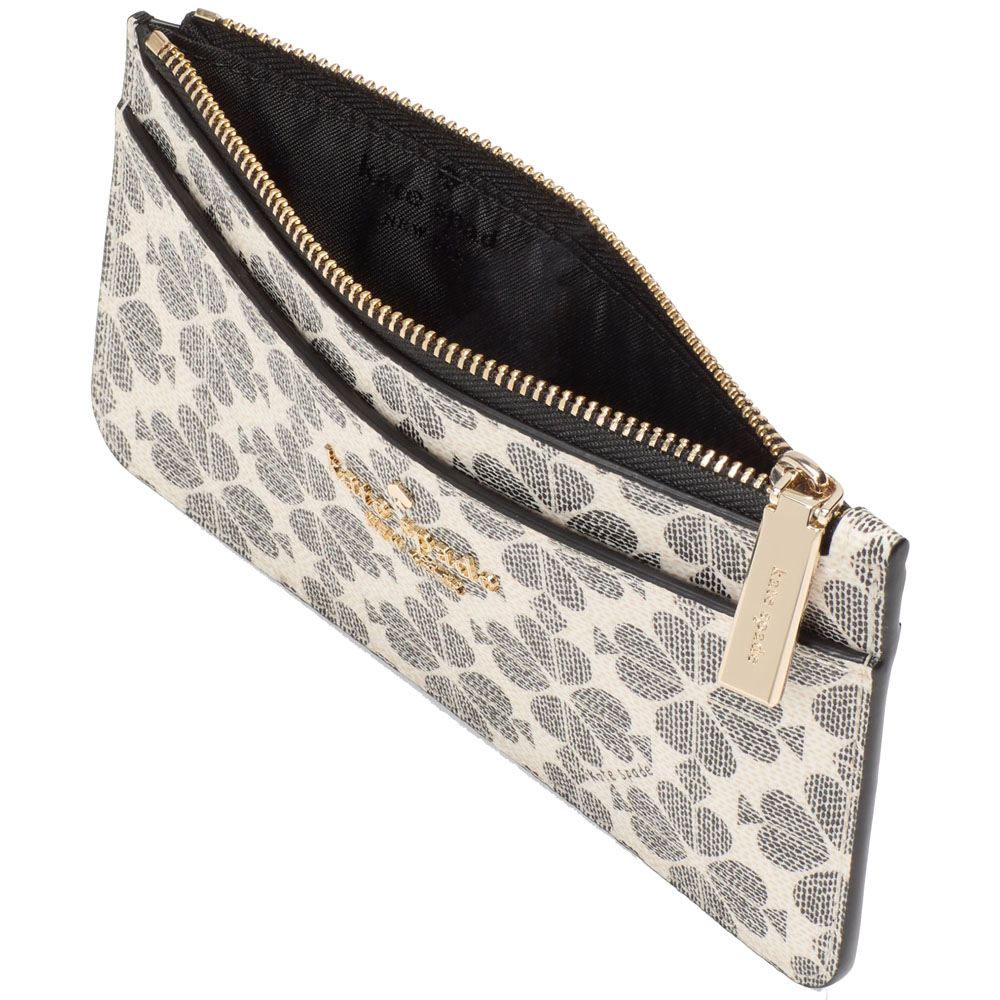 Kate Spade Spade Flower Large Slim Card Holder Black Multi # KK895