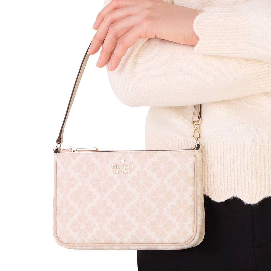 Kate Spade Spade Flower Convertible Wristlet Rose Smoke Multi # KI378