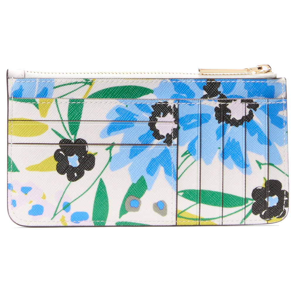Kate Spade Boxed Madison Floral Large Slim Card Holder Cream Multi # KK944