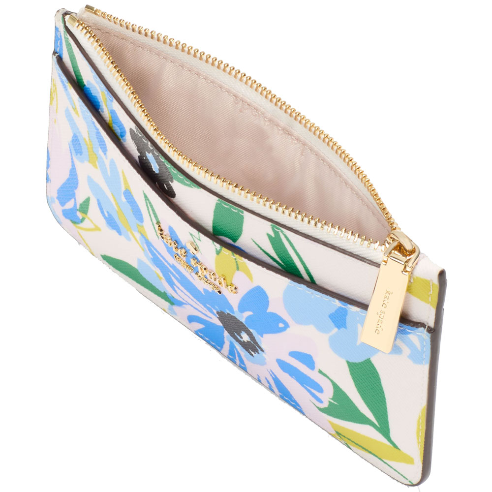 Kate Spade Boxed Madison Floral Large Slim Card Holder Cream Multi # KK944