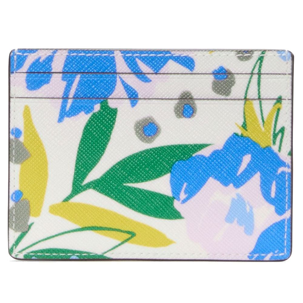 Kate Spade Boxed Madison Floral Small Slim Card Holder Cream Multi # KK946