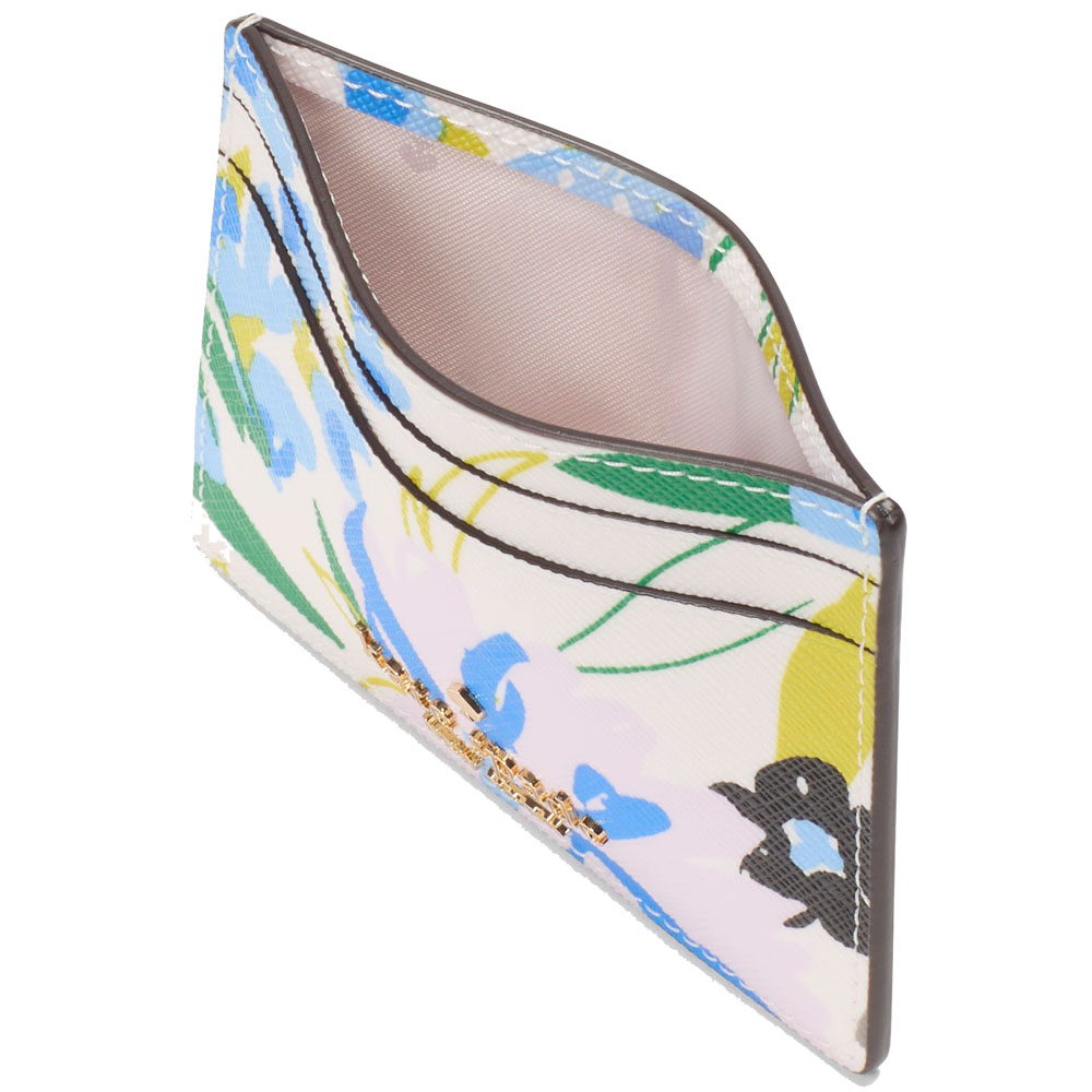 Kate Spade Boxed Madison Floral Small Slim Card Holder Cream Multi # KK946